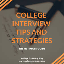 What are some tips for making a good impression during a college interview?