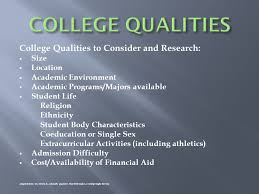 good qualities of college
